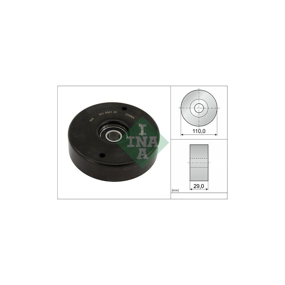 Spannrolle, Keilrippenriemen INA 531 0551 20 f&uuml;r AUDI MERCEDES-BENZ SEAT VW
