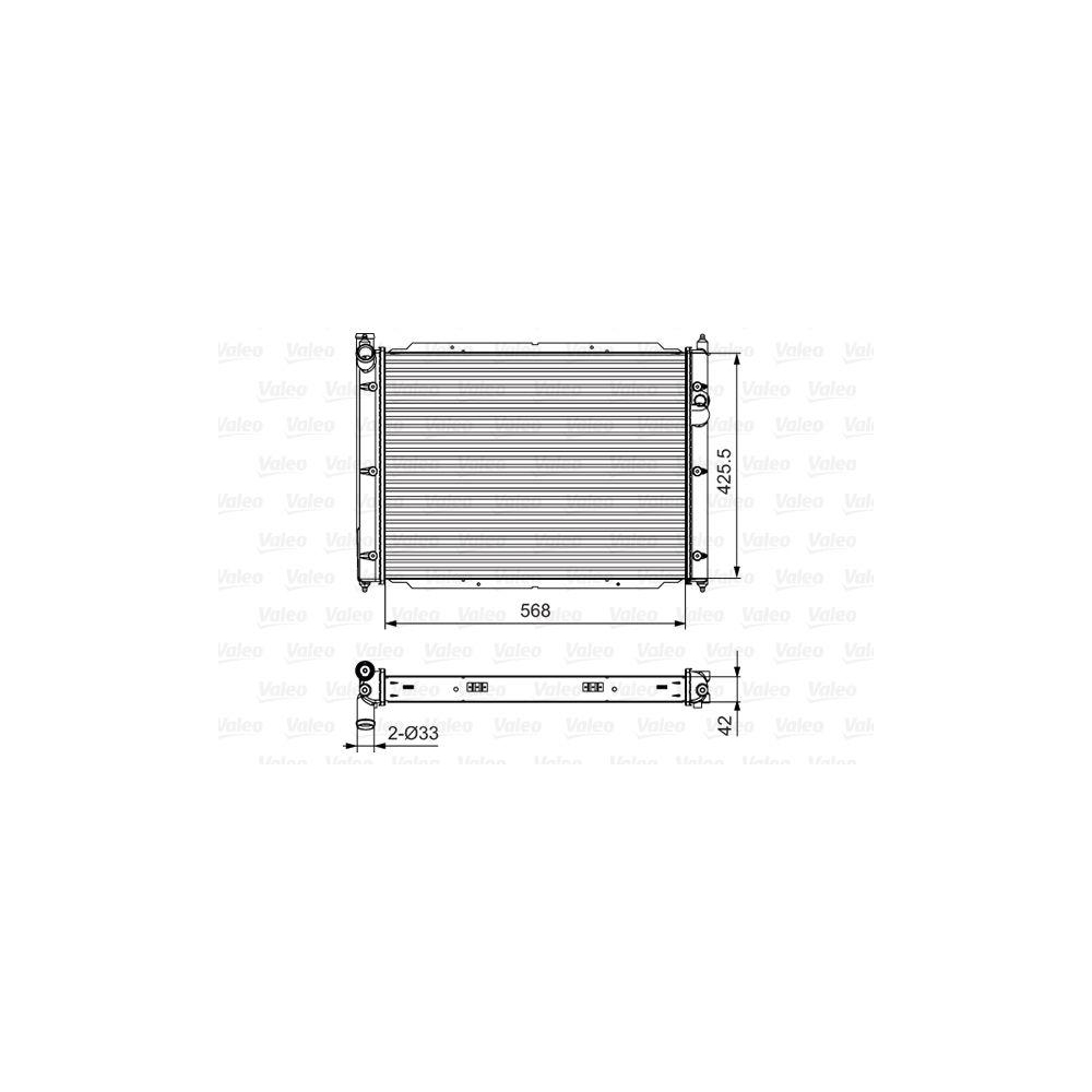 K&uuml;hler, Motork&uuml;hlung VALEO 701543 f&uuml;r SCANIA VW, f&uuml;r Fahrzeuge ohne Klimaanlage