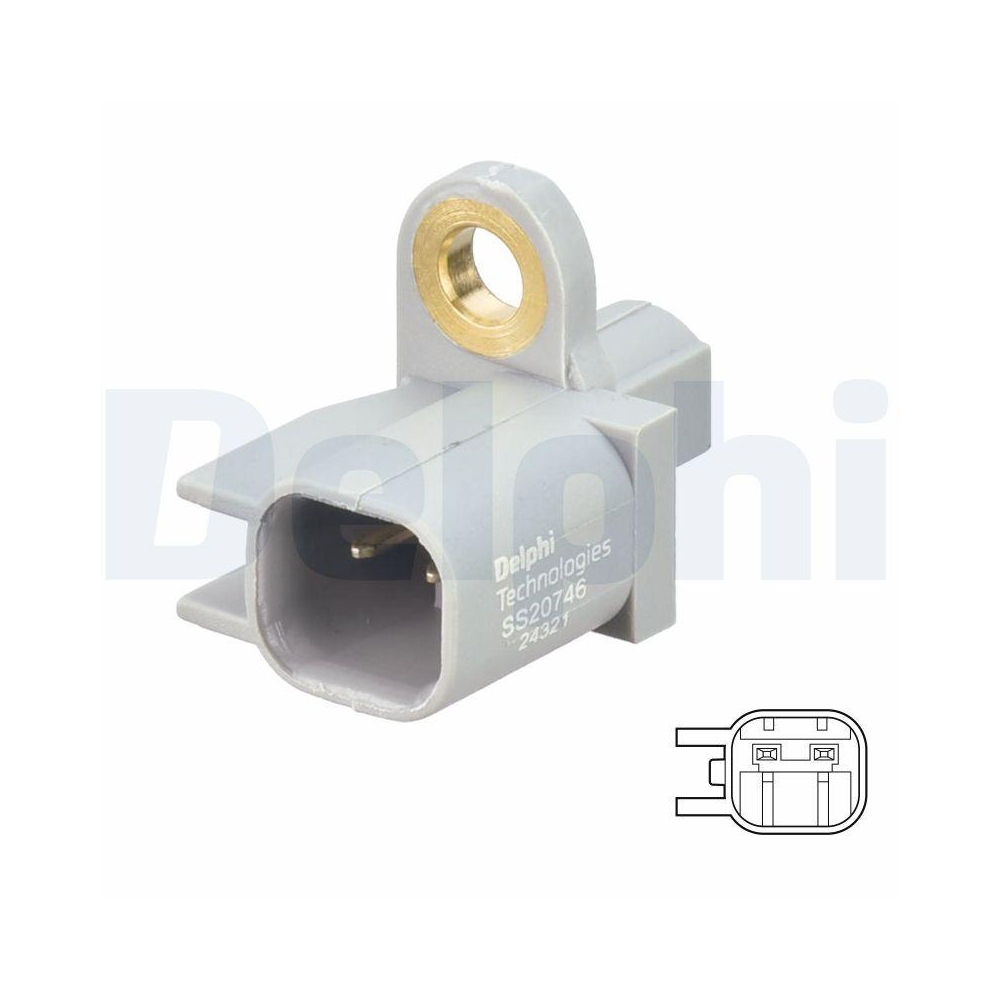 DELPHI SS20746 Sensor, Raddrehzahl f&uuml;r FORD VOLVO, Hinterachse