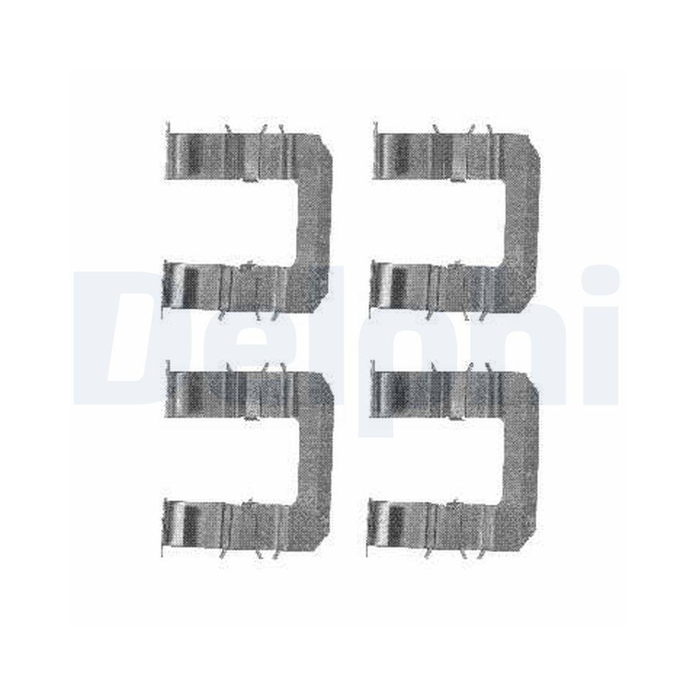 DELPHI LX0483 Zubeh&ouml;rsatz, Scheibenbremsbelag f&uuml;r, Vorderachse