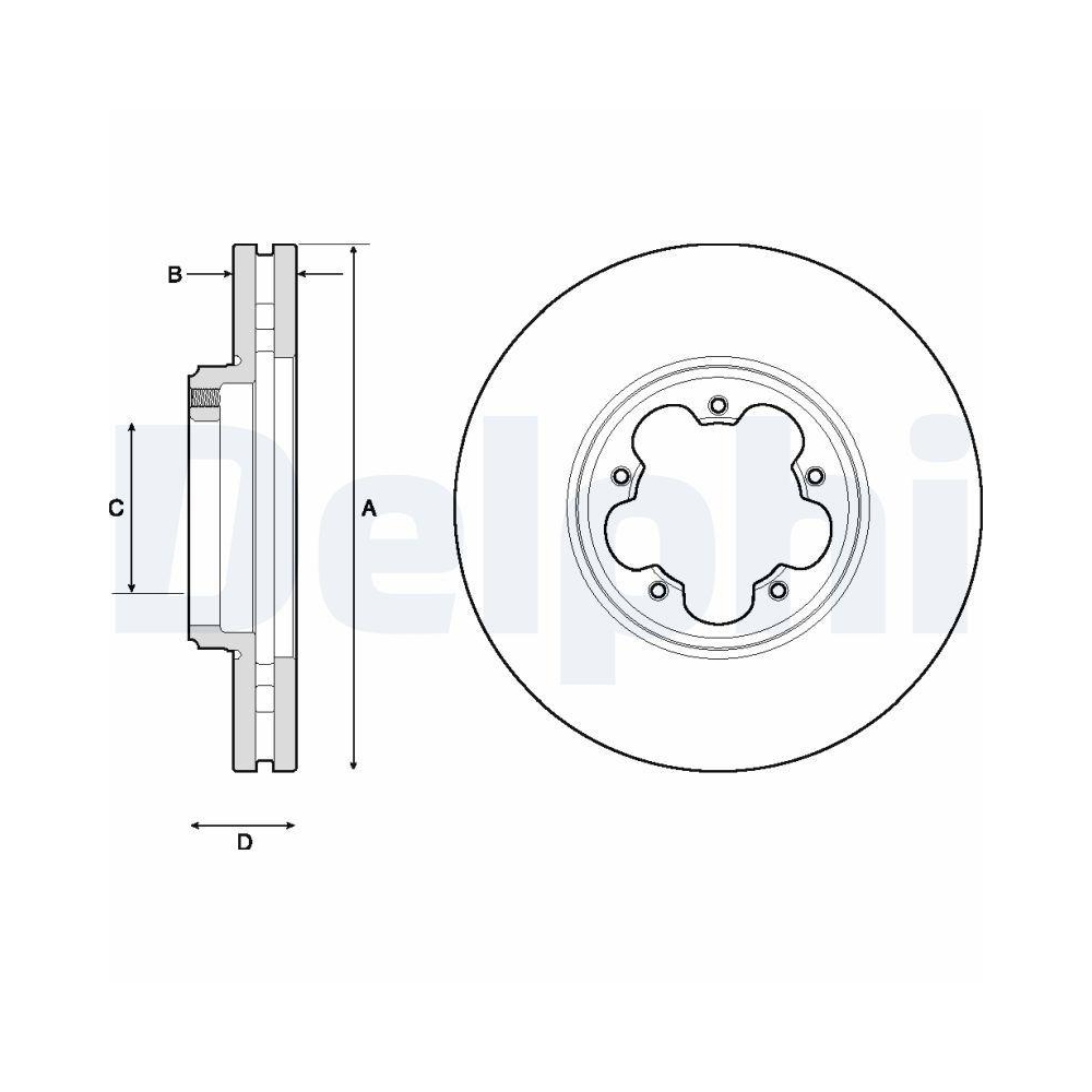 DELPHI BG9150 2 St&uuml;ck Bremsscheiben f&uuml;r FORD, Vorderachse