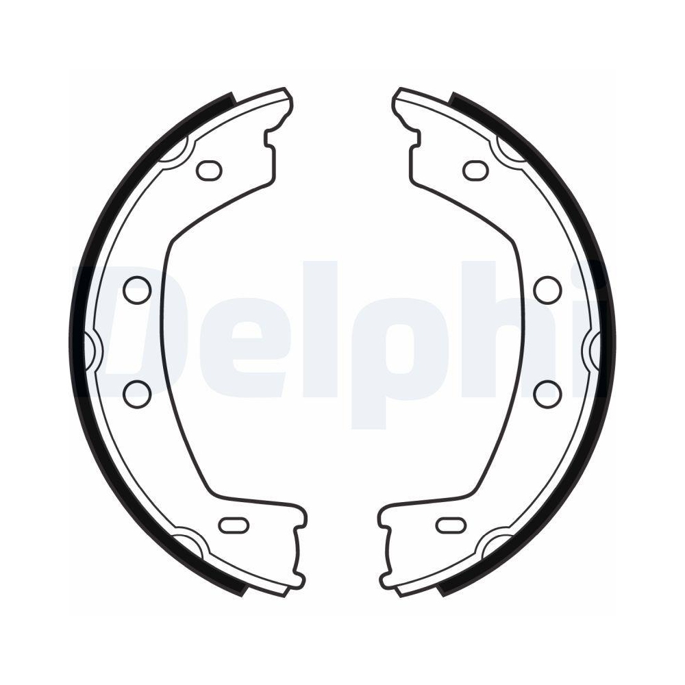 DELPHI LS2030 Bremsbackensatz, Feststellbremse f&uuml;r LAND ROVER, Hinterachse