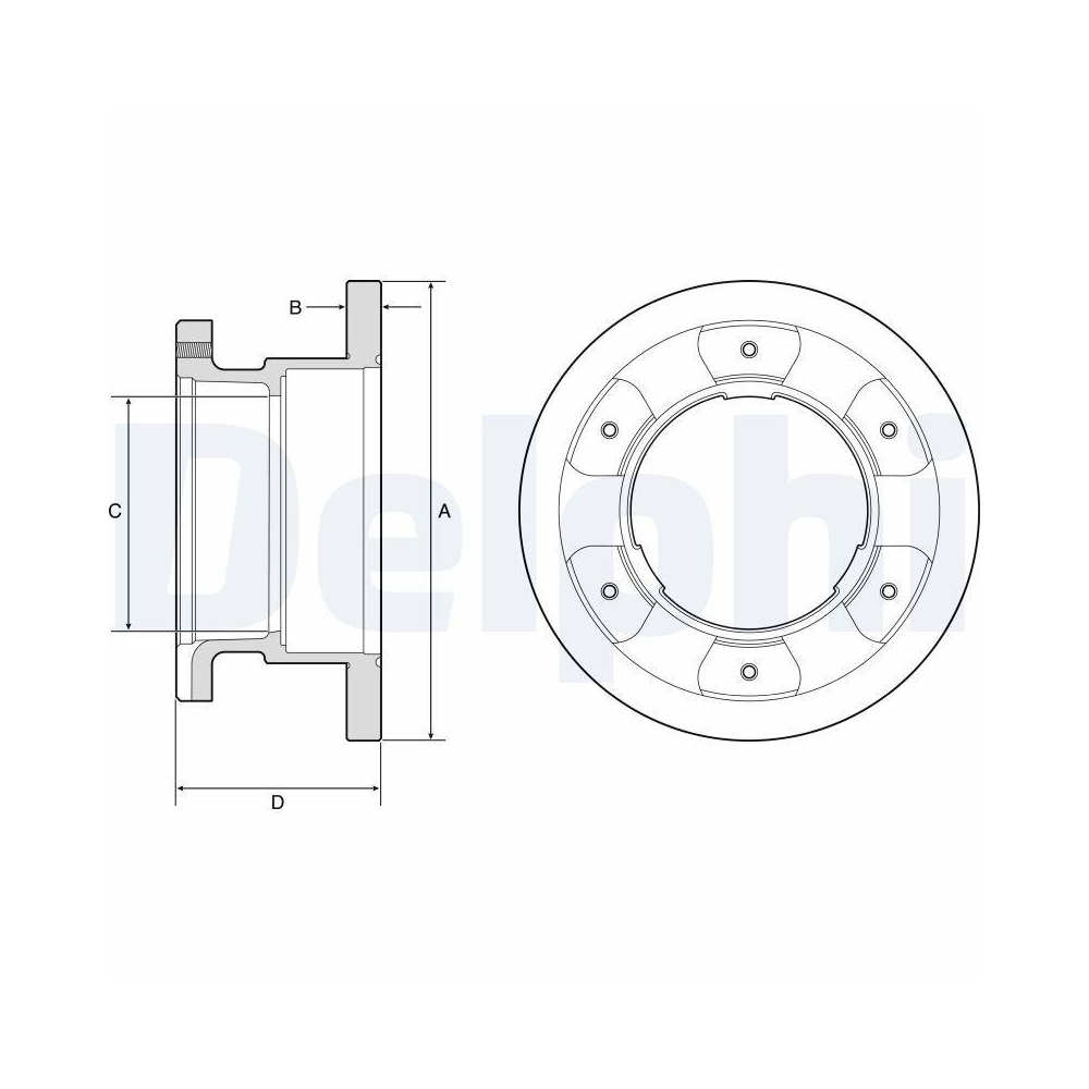 DELPHI BG9201 2 St&uuml;ck Bremsscheiben f&uuml;r IVECO, Hinterachse