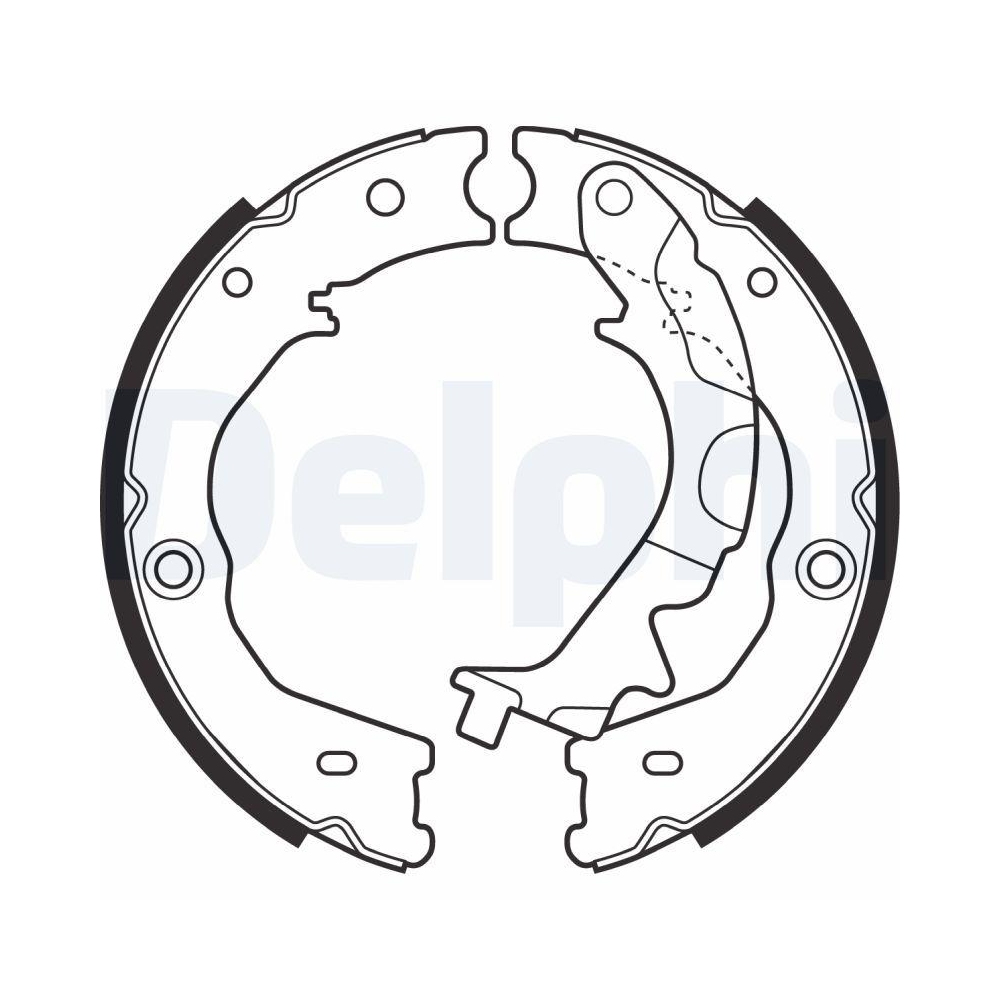DELPHI LS2031 Bremsbackensatz, Feststellbremse f&uuml;r KIA, Hinterachse