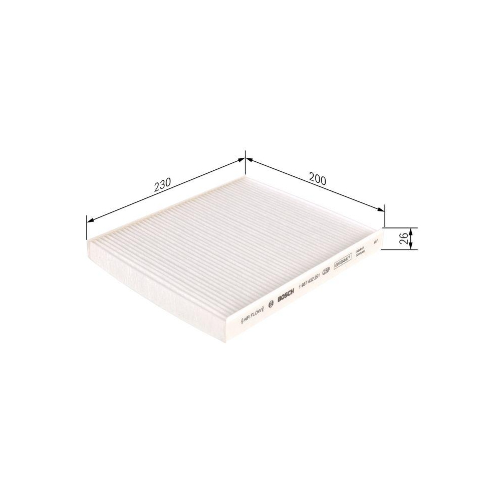 Filter, Innenraumluft BOSCH 1 987 432 251 für ALFA ROMEO FIAT LANCIA