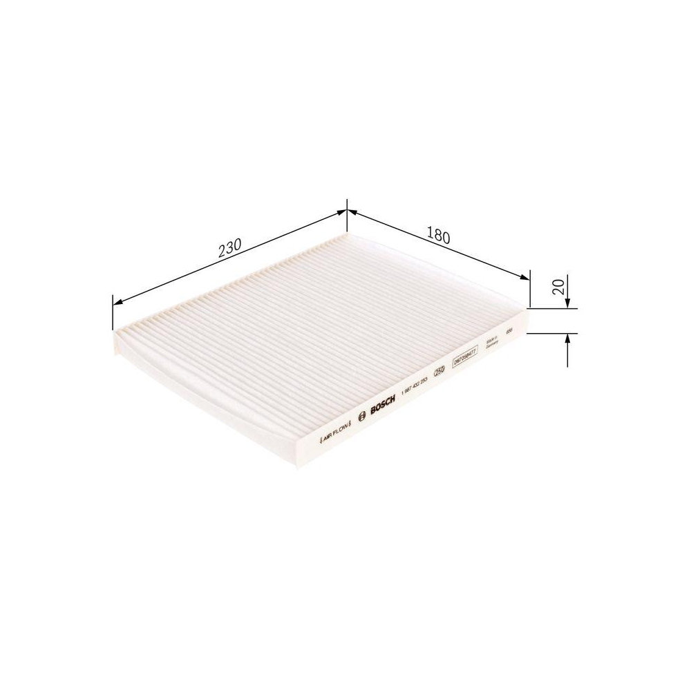 Filter, Innenraumluft BOSCH 1 987 432 253 für HYUNDAI KIA
