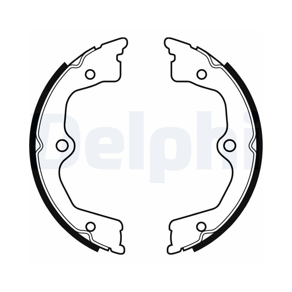 Bremsbackensatz, Feststellbremse DELPHI LS2033 für HONDA ACURA, Hinterachse