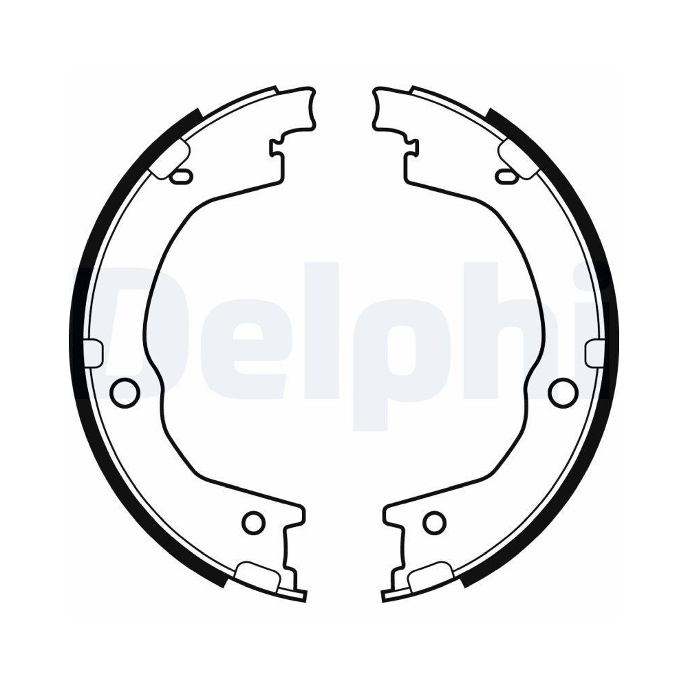 DELPHI LS2035 Bremsbackensatz f&uuml;r HONDA HYUNDAI KIA, Hinterachse