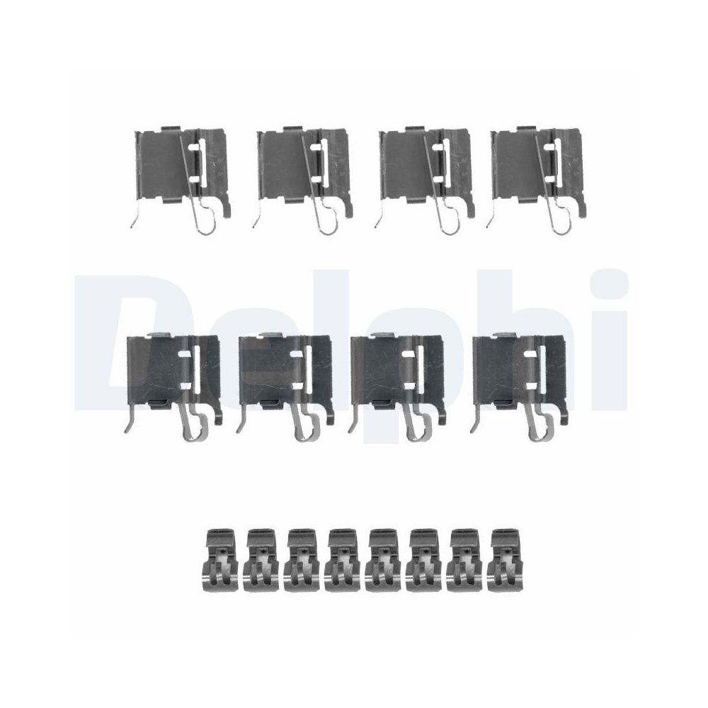 DELPHI LX0491 Zubehörsatz, Scheibenbremsbelag für, Vorderachse