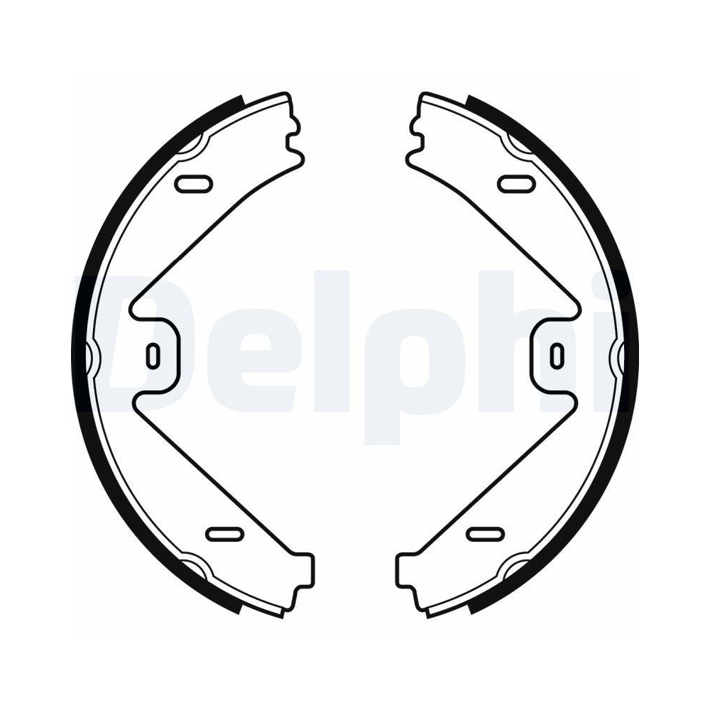 DELPHI LS2036 Bremsbackensatz, Feststellbremse f&uuml;r MERCEDES-BENZ, Hinterachse