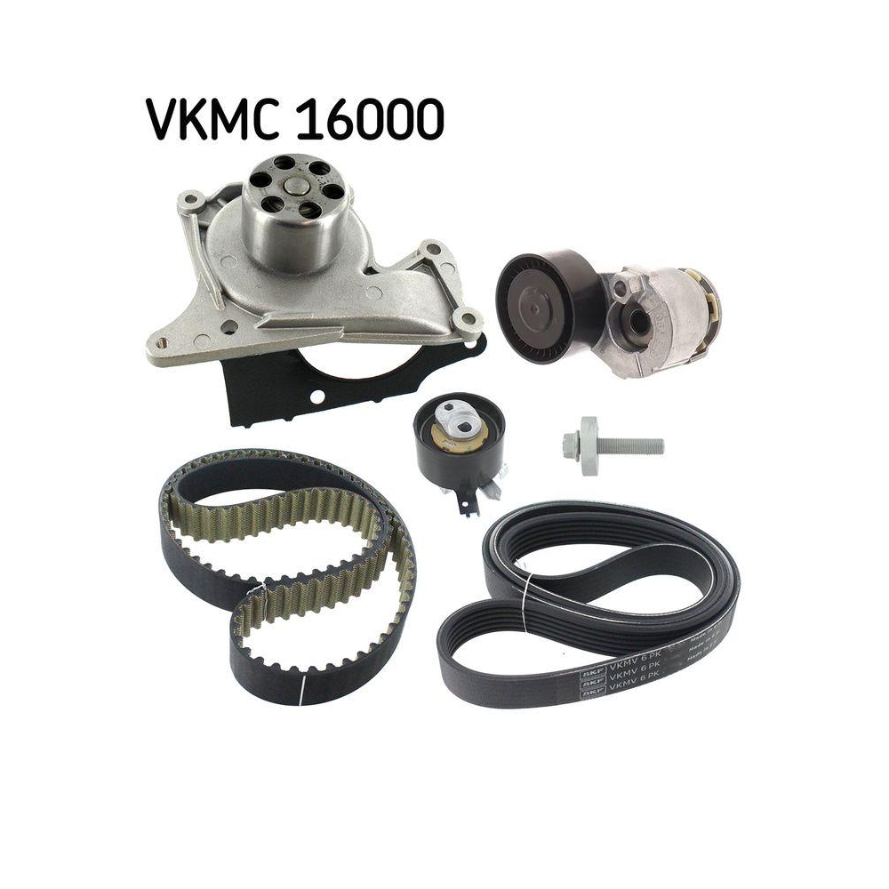 Wasserpumpe + Zahnriemensatz SKF VKMC 16000 f&uuml;r CITRO&Euml;N DAIHATSU MAZDA NISSAN