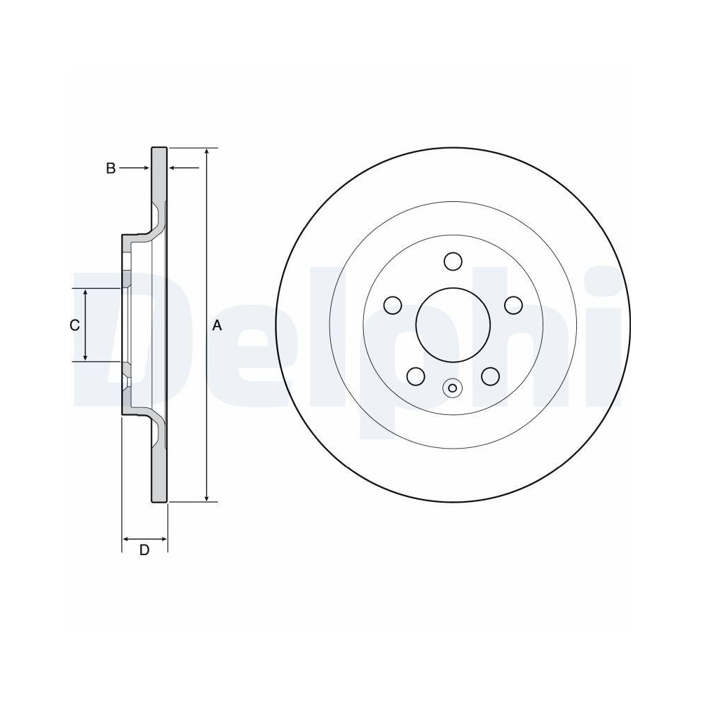 DELPHI BG4966C 2 St&uuml;ck Bremsscheiben f&uuml;r VOLVO GEELY VOLVO ASIA, Hinterachse