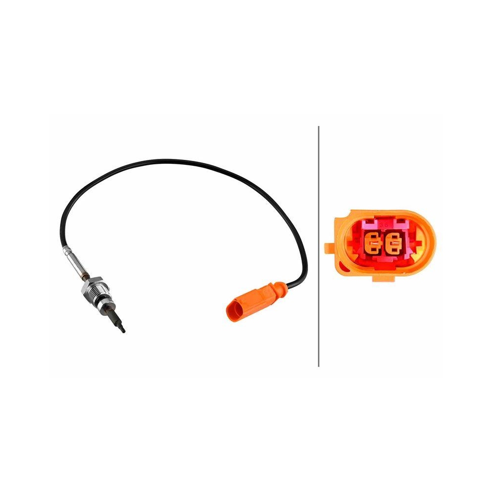 HELLA Sensor, Abgastemperatur 6PT 010 376-831 für VW, nach Rußpartikelfilter