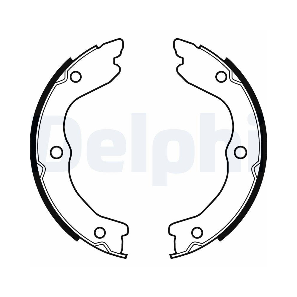 Bremsbackensatz, Feststellbremse DELPHI LS2038 für HONDA NISSAN, Hinterachse