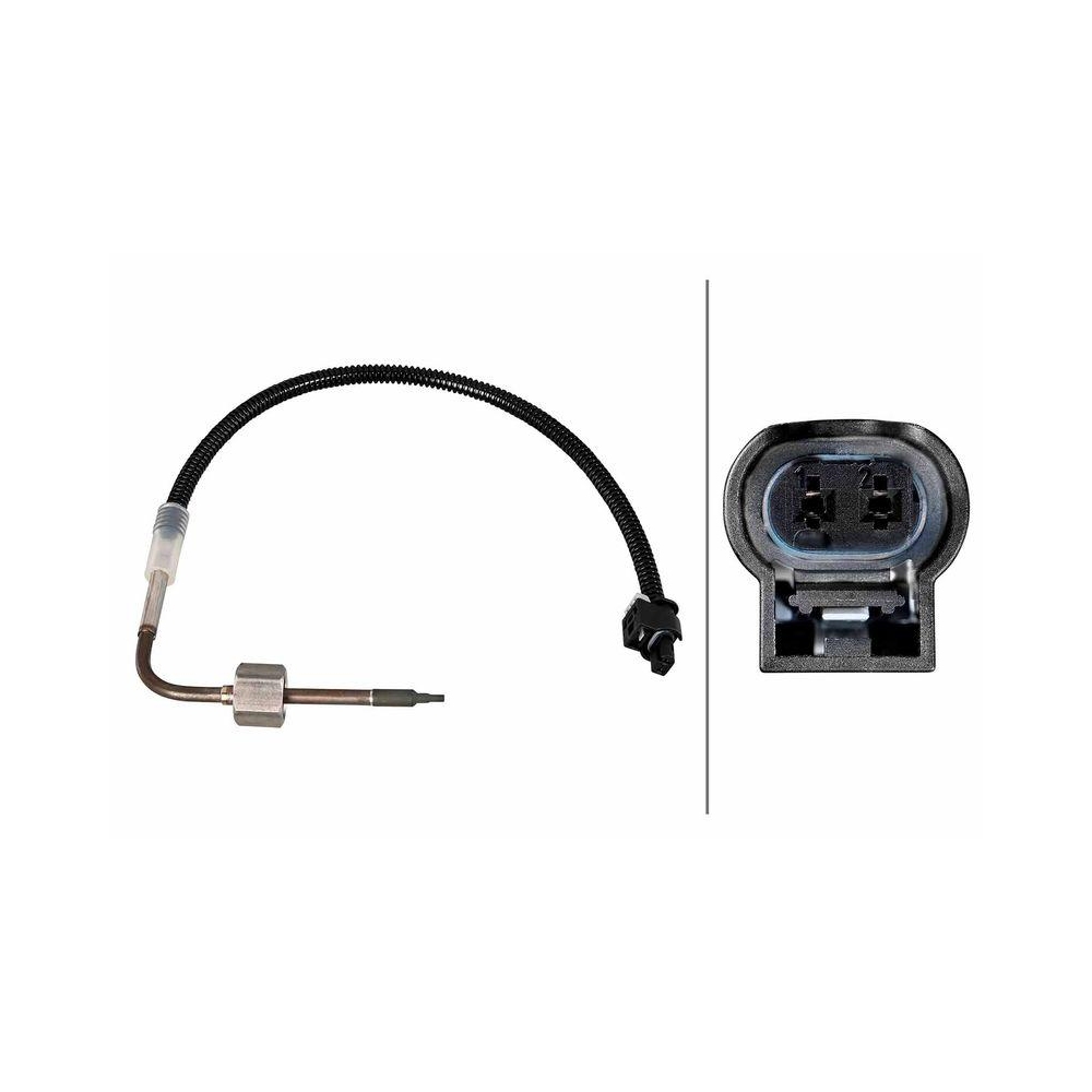 HELLA Sensor, Abgastemperatur 6PT 010 376-841 f&uuml;r MERCEDES-BENZ, vor Katalysator