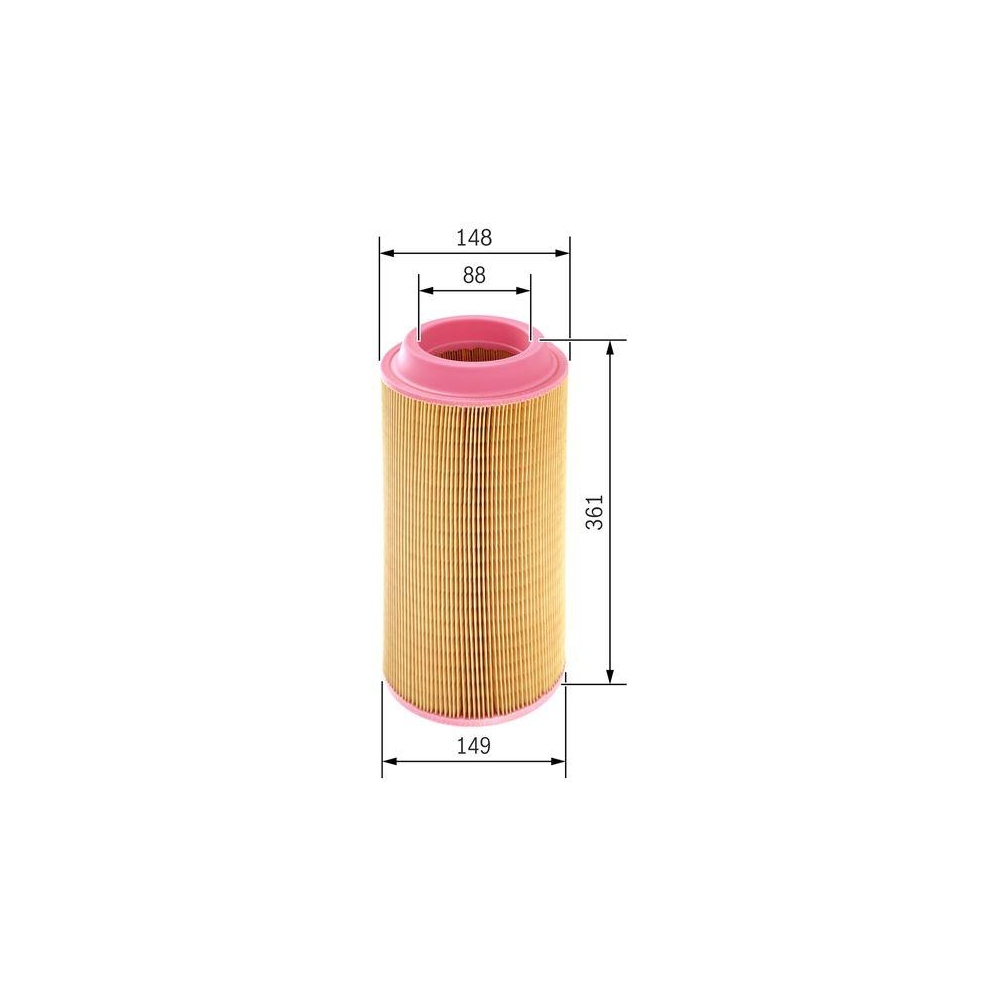 Bosch Luftfilter 1 457 433 558 f&uuml;r GMC MITSUBISHI NISSAN RENAULT VOLVO BOMAG MWM