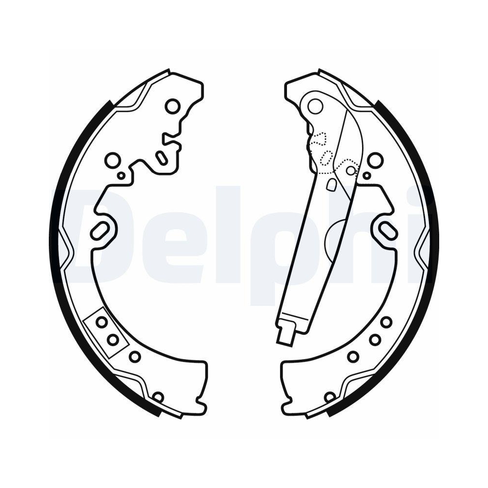 DELPHI LS2039 Bremsbackensatz f&uuml;r TOYOTA, Hinterachse