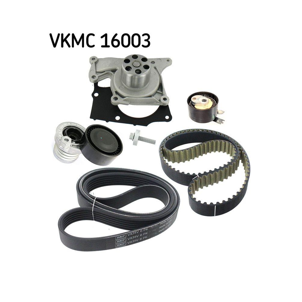 Wasserpumpe + Zahnriemensatz SKF VKMC 16003 f&uuml;r AUDI BMW FIAT LANCIA NISSAN