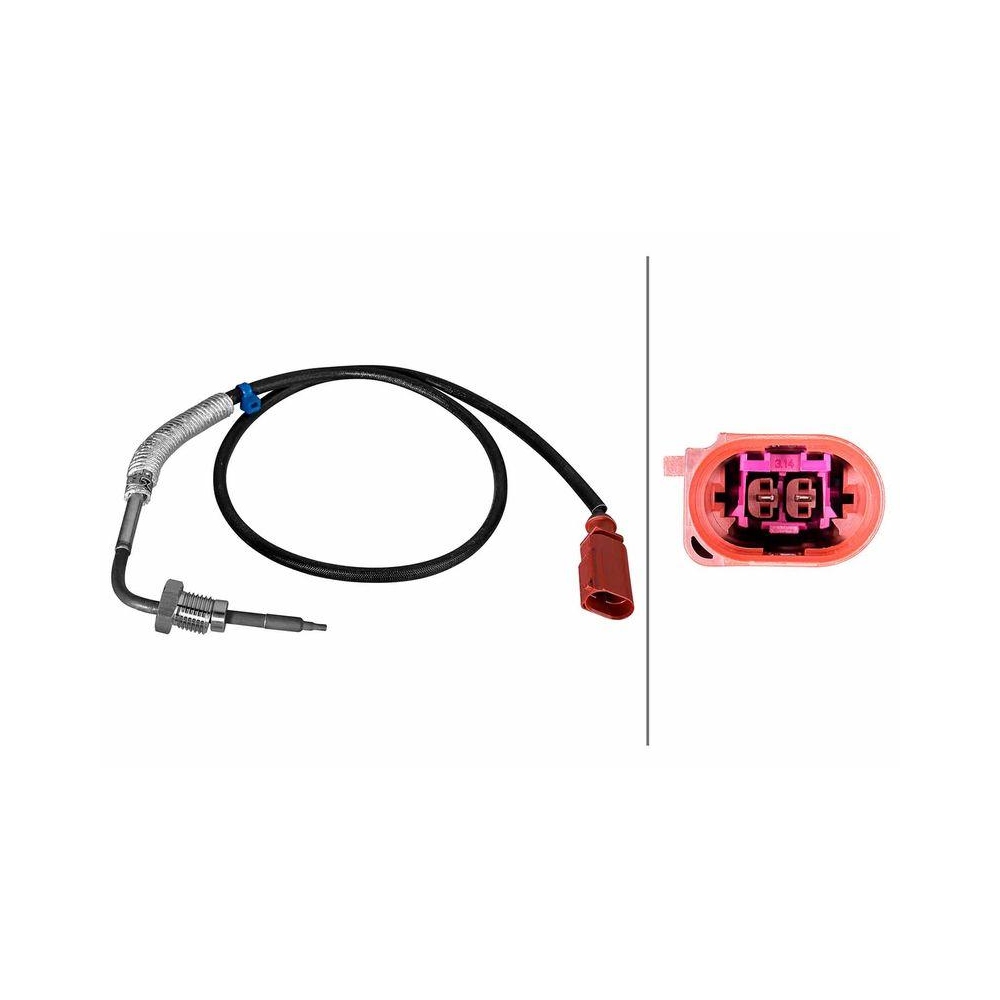 HELLA Sensor, Abgastemperatur 6PT 010 376-851 f&uuml;r VW, vor Ru&szlig;partikelfilter