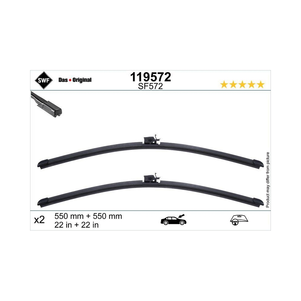 Wischblatt SWF 119572 DAS ORIGINAL SET für MERCEDES-BENZ BEIJING BENZ (BBDC)