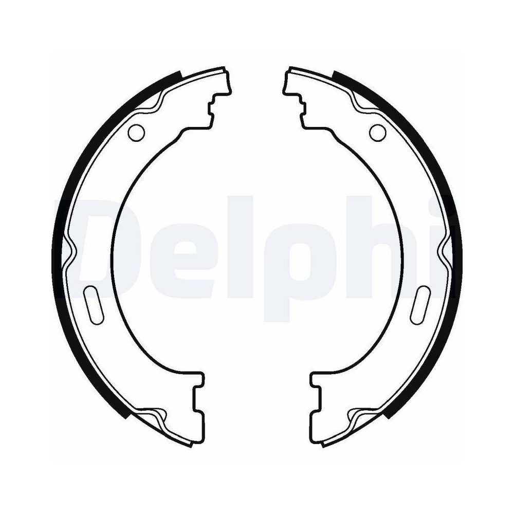 Bremsbackensatz, Feststellbremse DELPHI LS2041 für JEEP, Hinterachse