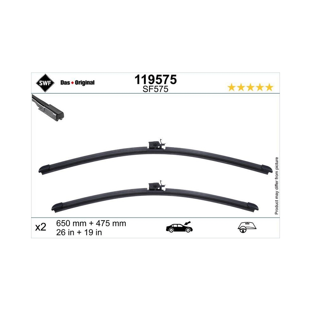 Wischblatt SWF 119575 DAS ORIGINAL SET für MERCEDES-BENZ, vorne