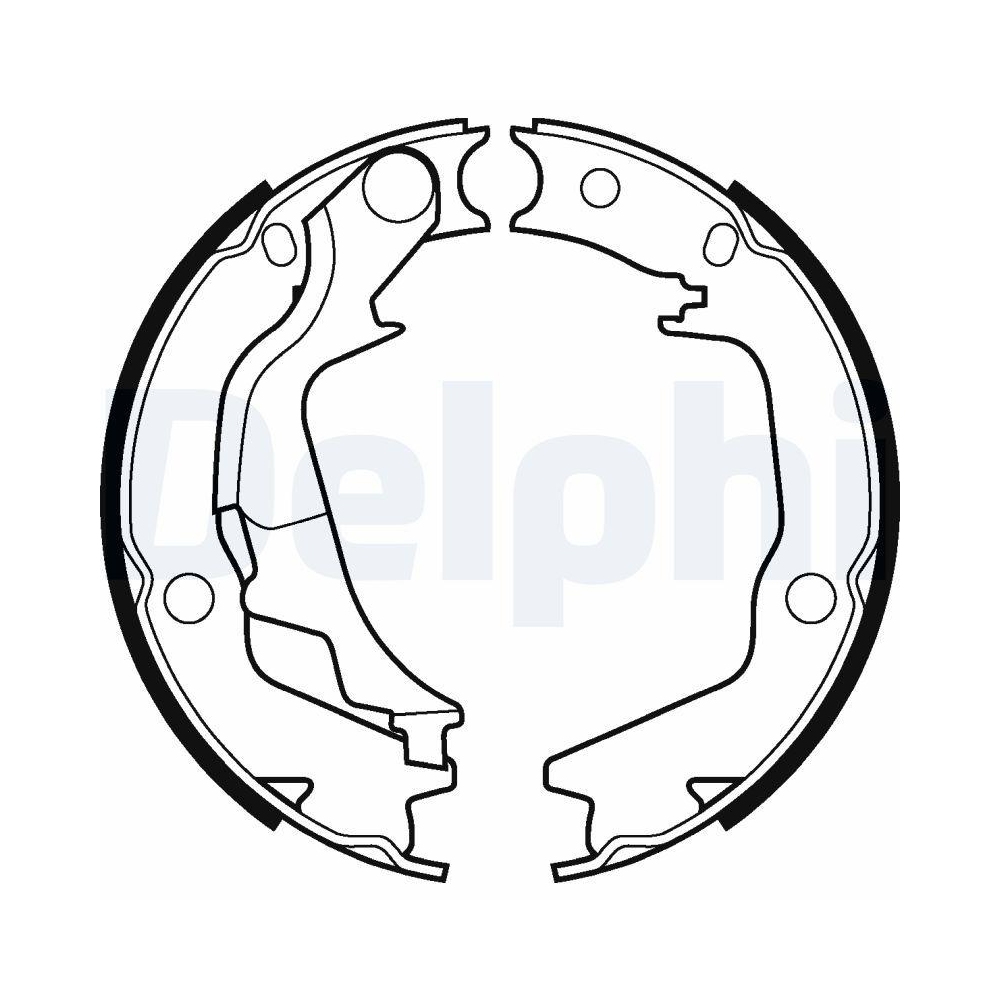 DELPHI LS2042 Bremsbackensatz, Feststellbremse f&uuml;r HYUNDAI KIA, Hinterachse