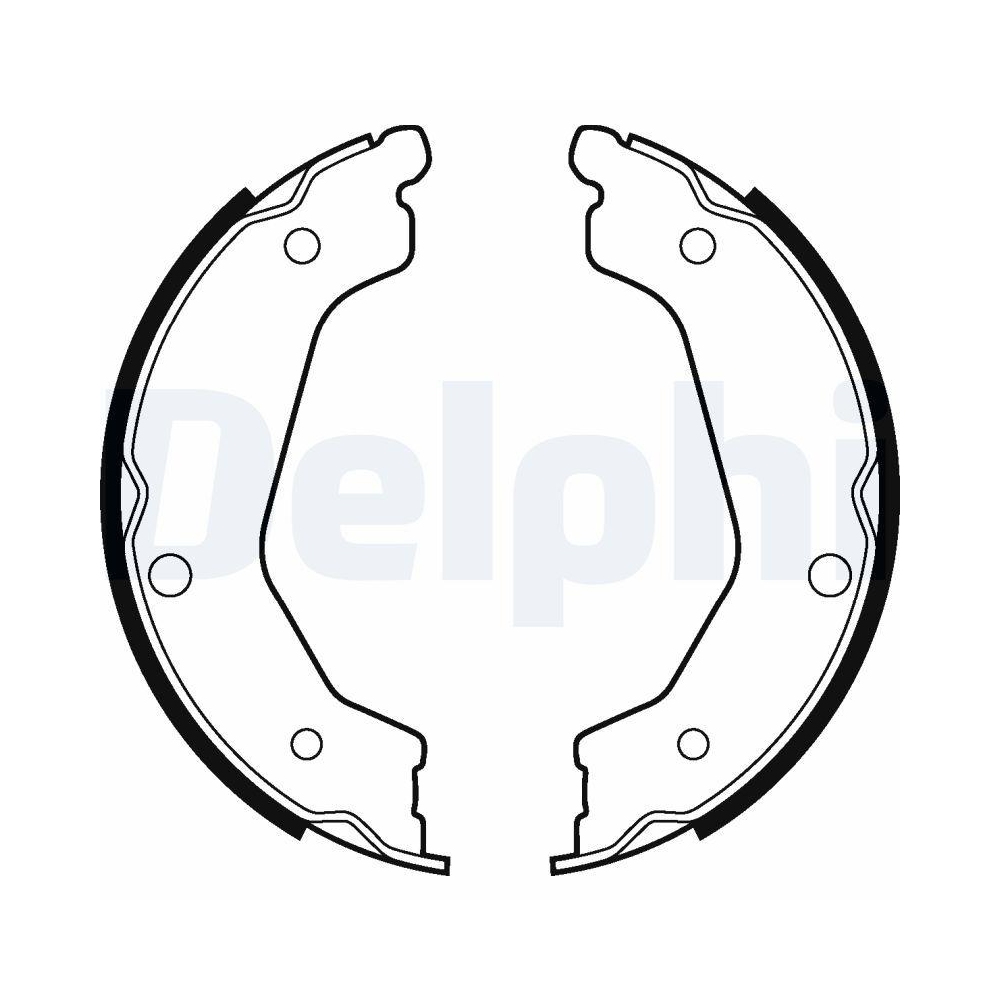 DELPHI LS2043 Bremsbackensatz, Feststellbremse f&uuml;r KIA, Hinterachse