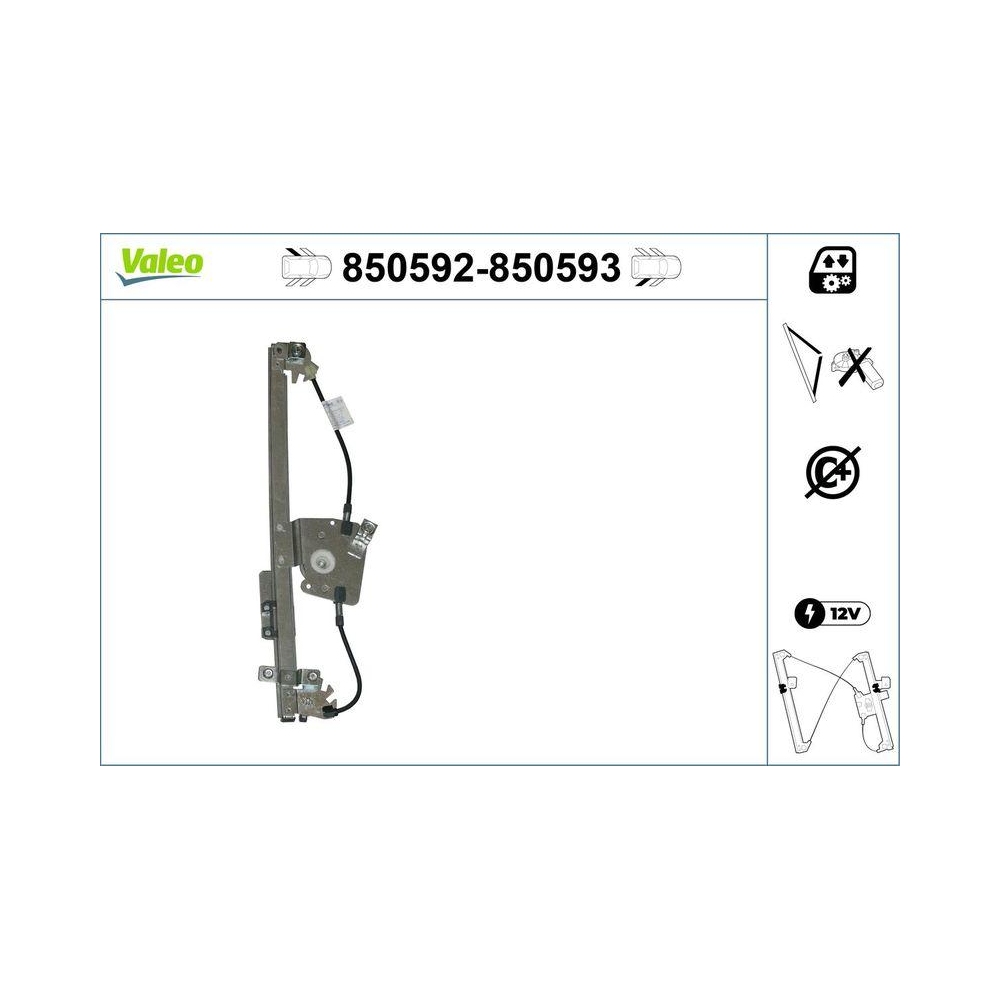 Fensterheber VALEO 850592 f&uuml;r MERCEDES-BENZ, hinten links