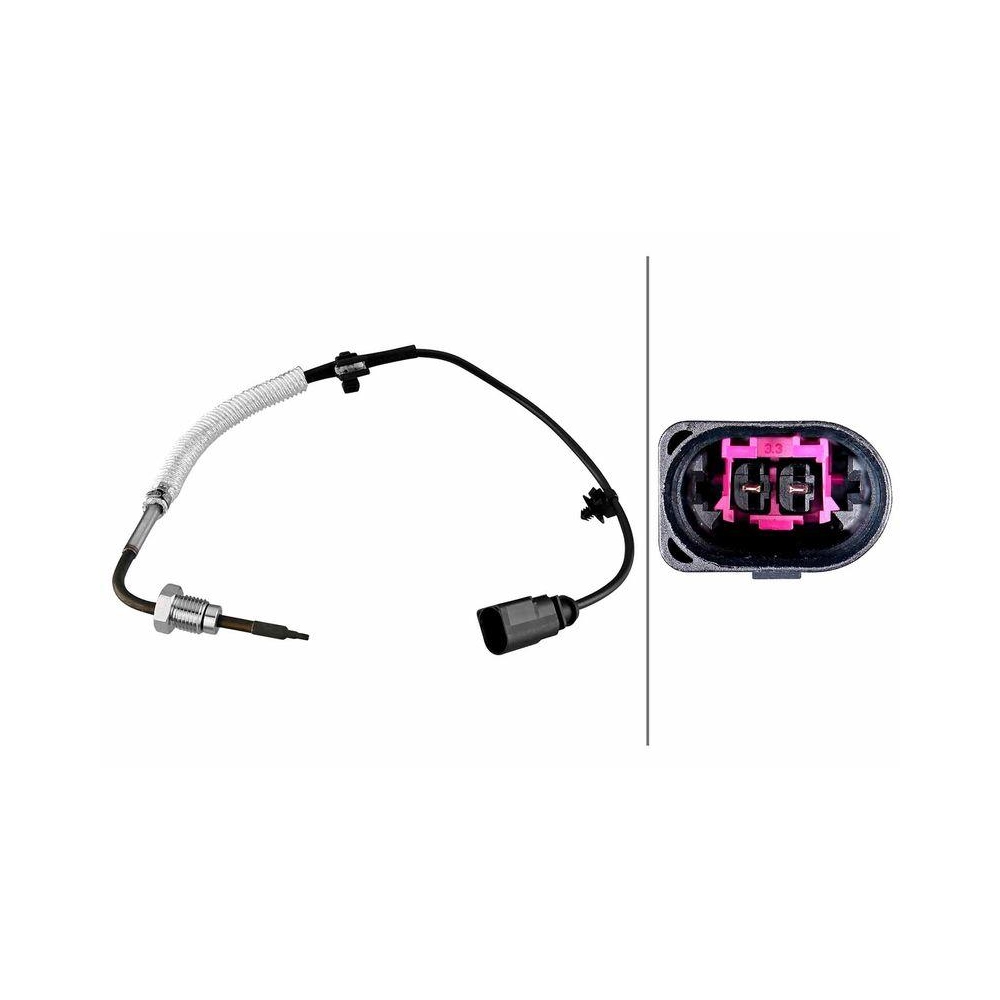 HELLA Sensor, Abgastemperatur 6PT 010 376-901 f&uuml;r AUDI VW, vor Abgasturbolader