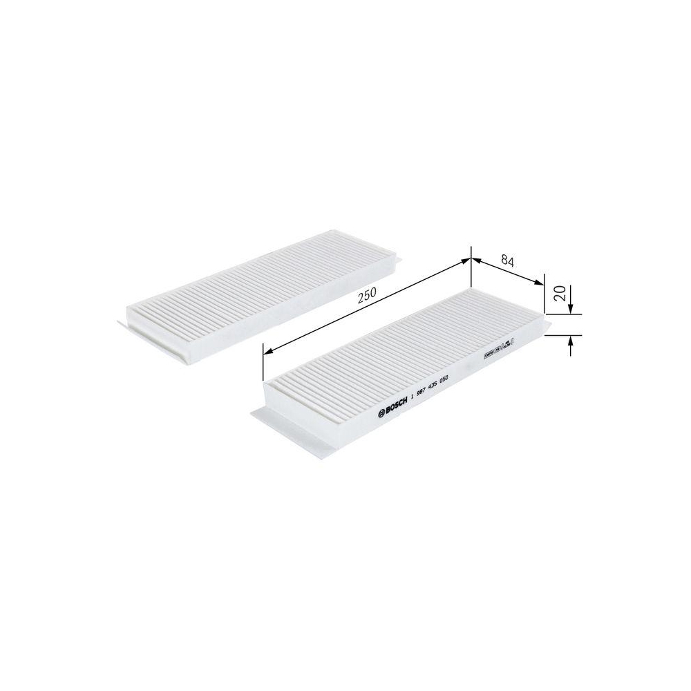 Filter, Innenraumluft BOSCH 1 987 435 050 für HYUNDAI