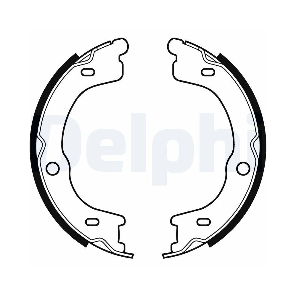 Bremsbackensatz, Feststellbremse DELPHI LS2048 für KIA, Hinterachse
