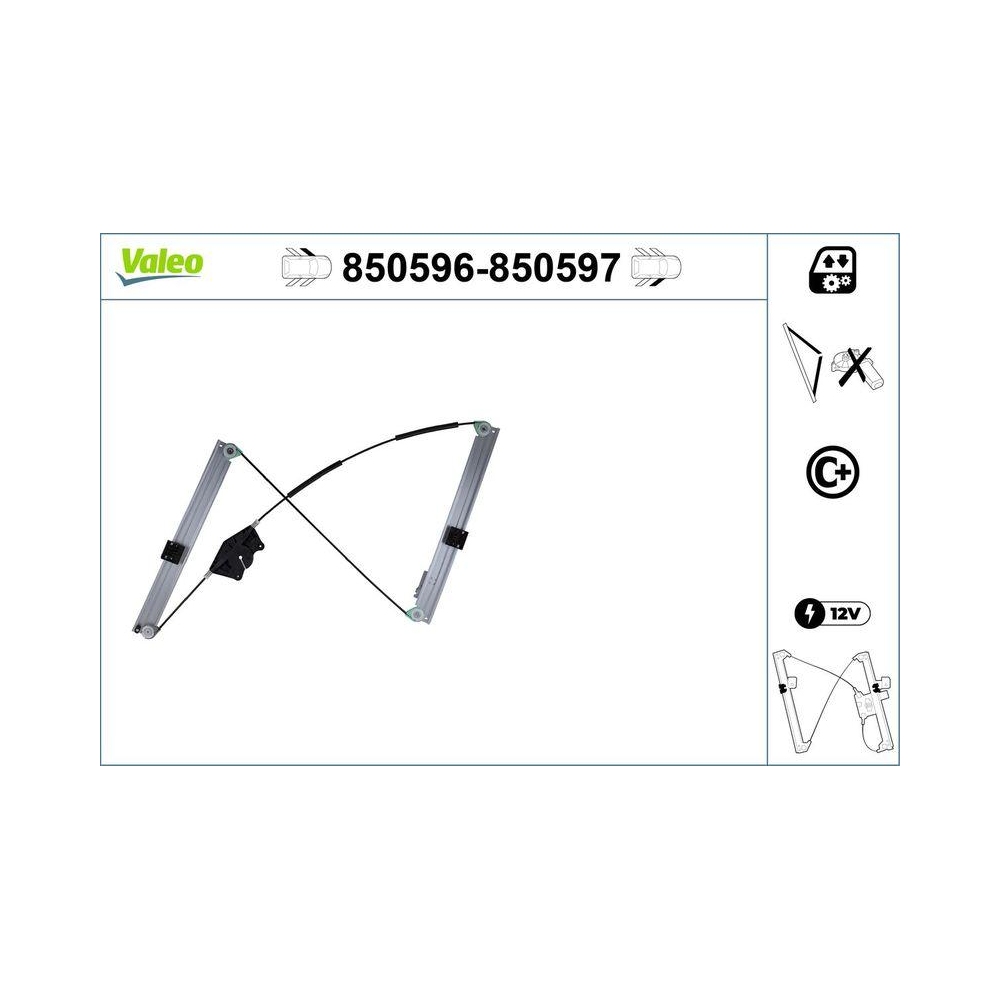 Fensterheber VALEO 850596 für AUDI SEAT, vorne links