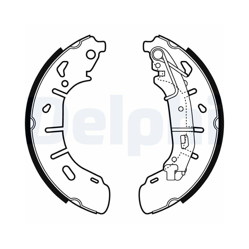 Bremsbackensatz DELPHI LS2050 für FIAT OPEL VAUXHALL, Hinterachse
