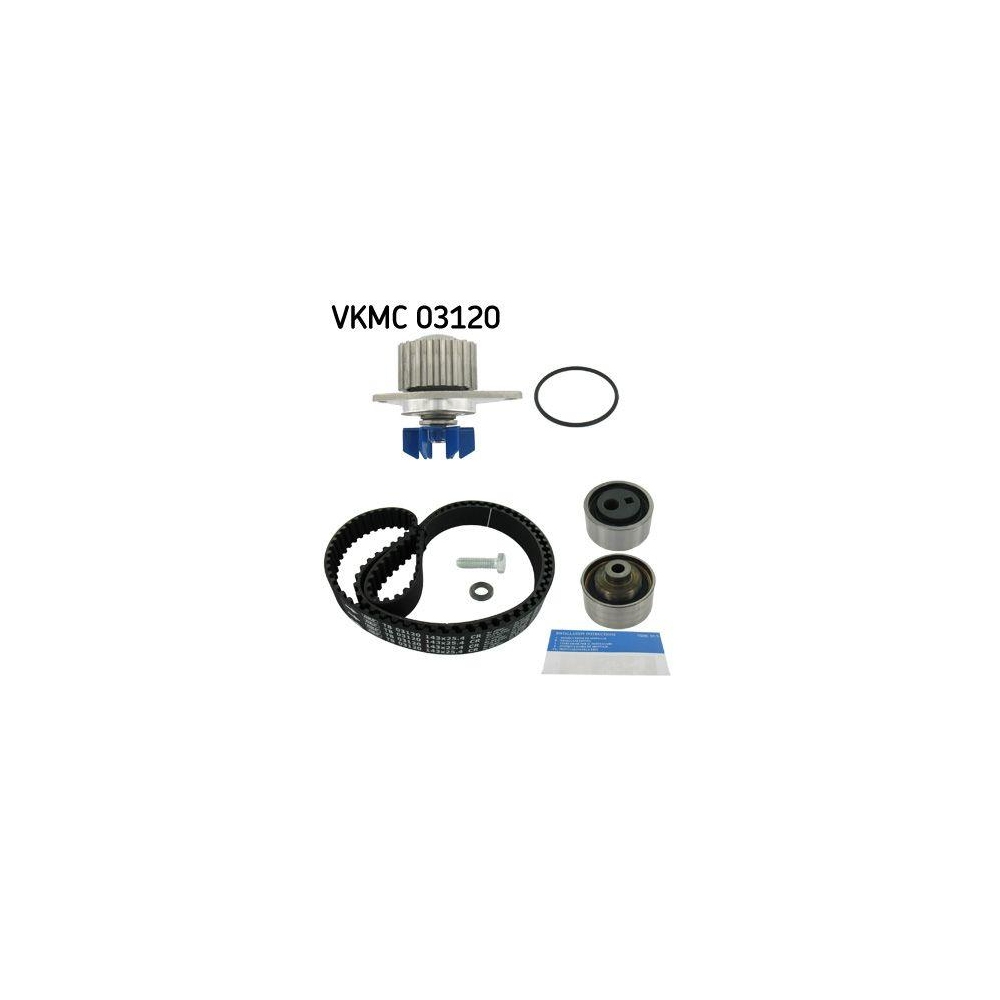 Wasserpumpe + Zahnriemensatz SKF VKMC 03120 f&uuml;r AUDI CITRO&Euml;N FIAT LANCIA NISSAN