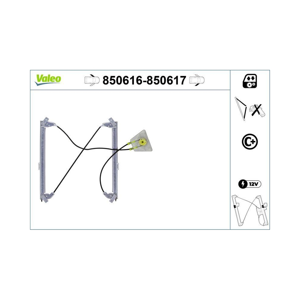 Fensterheber VALEO 850616 für AUDI, vorne links