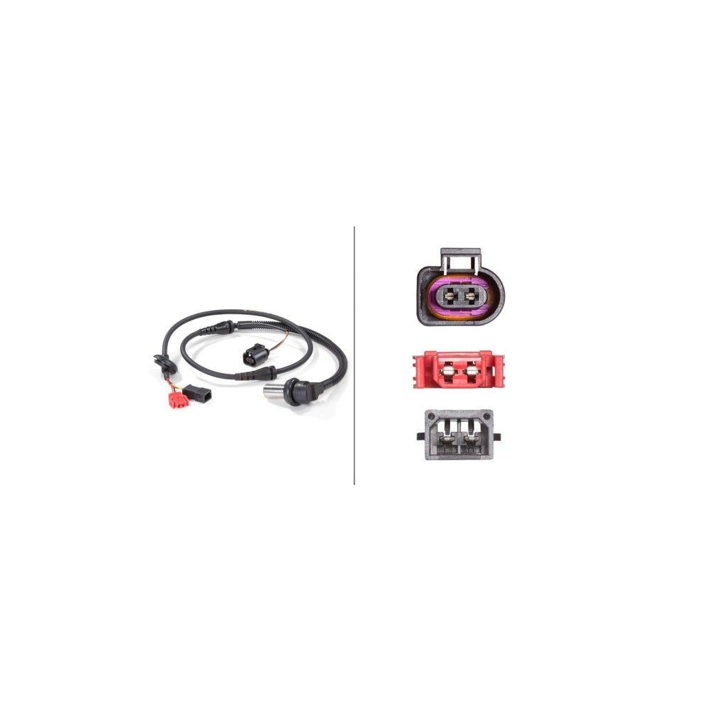 HELLA Sensor, Raddrehzahl 6PU 012 806-161 f&uuml;r AUDI, Vorderachse