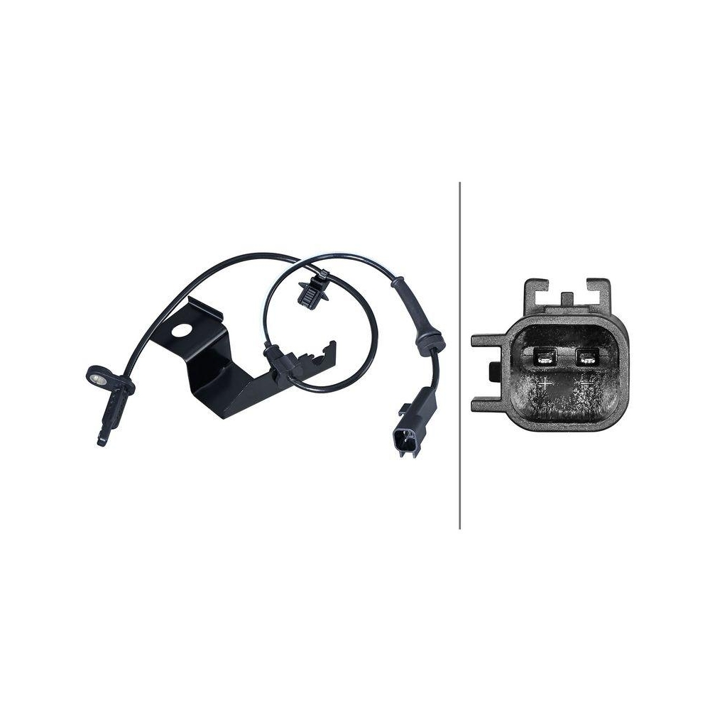 HELLA Sensor, Raddrehzahl 6PU 358 217-341 f&uuml;r FORD, Vorderachse rechts