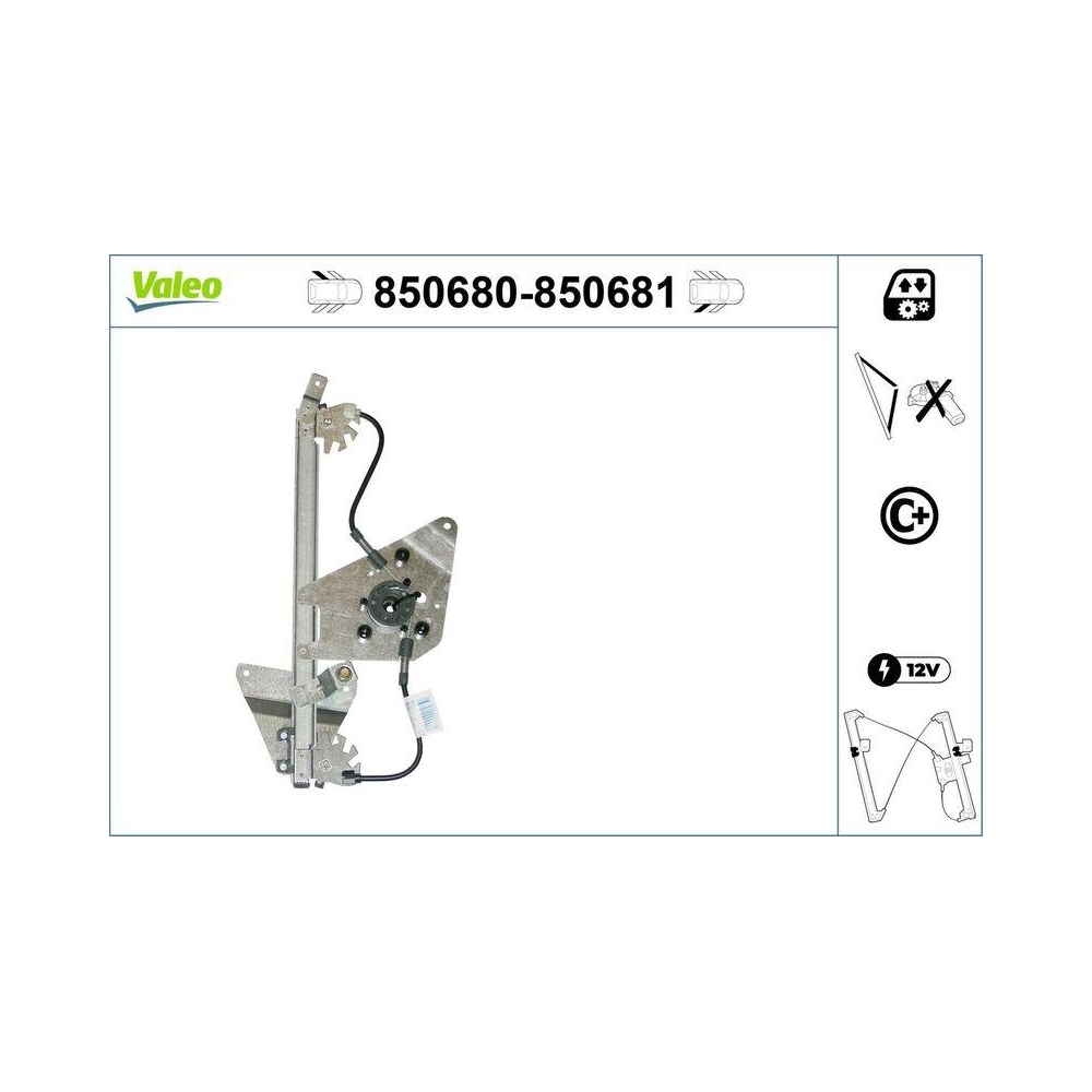 Fensterheber VALEO 850680 f&uuml;r AUDI, hinten links