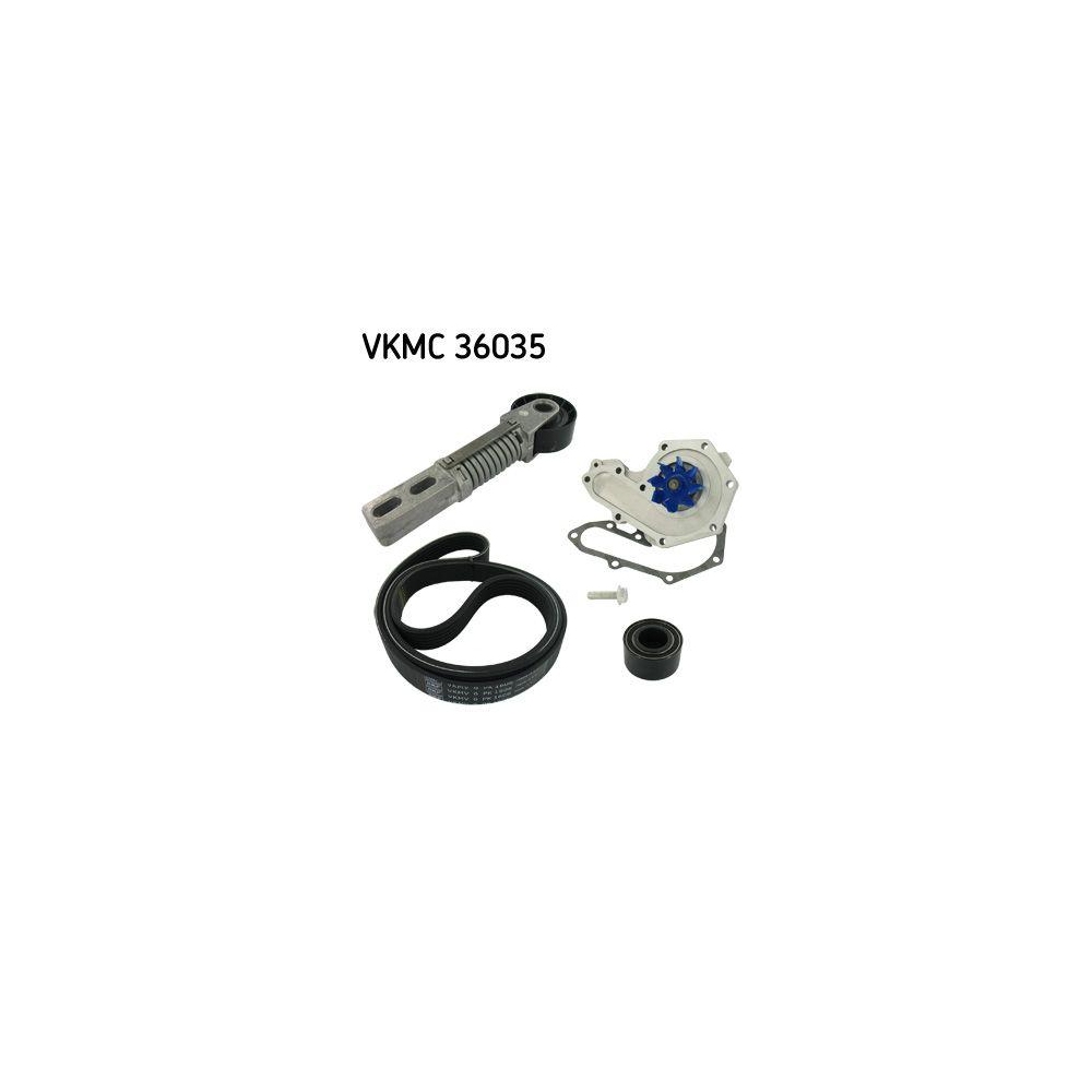Wasserpumpe + Keilrippenriemensatz SKF VKMC 36035 f&uuml;r MITSUBISHI OPEL RENAULT