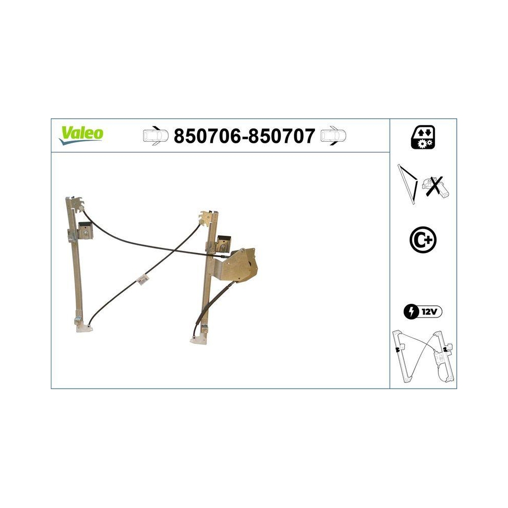 Fensterheber VALEO 850706 für SEAT VW, vorne links