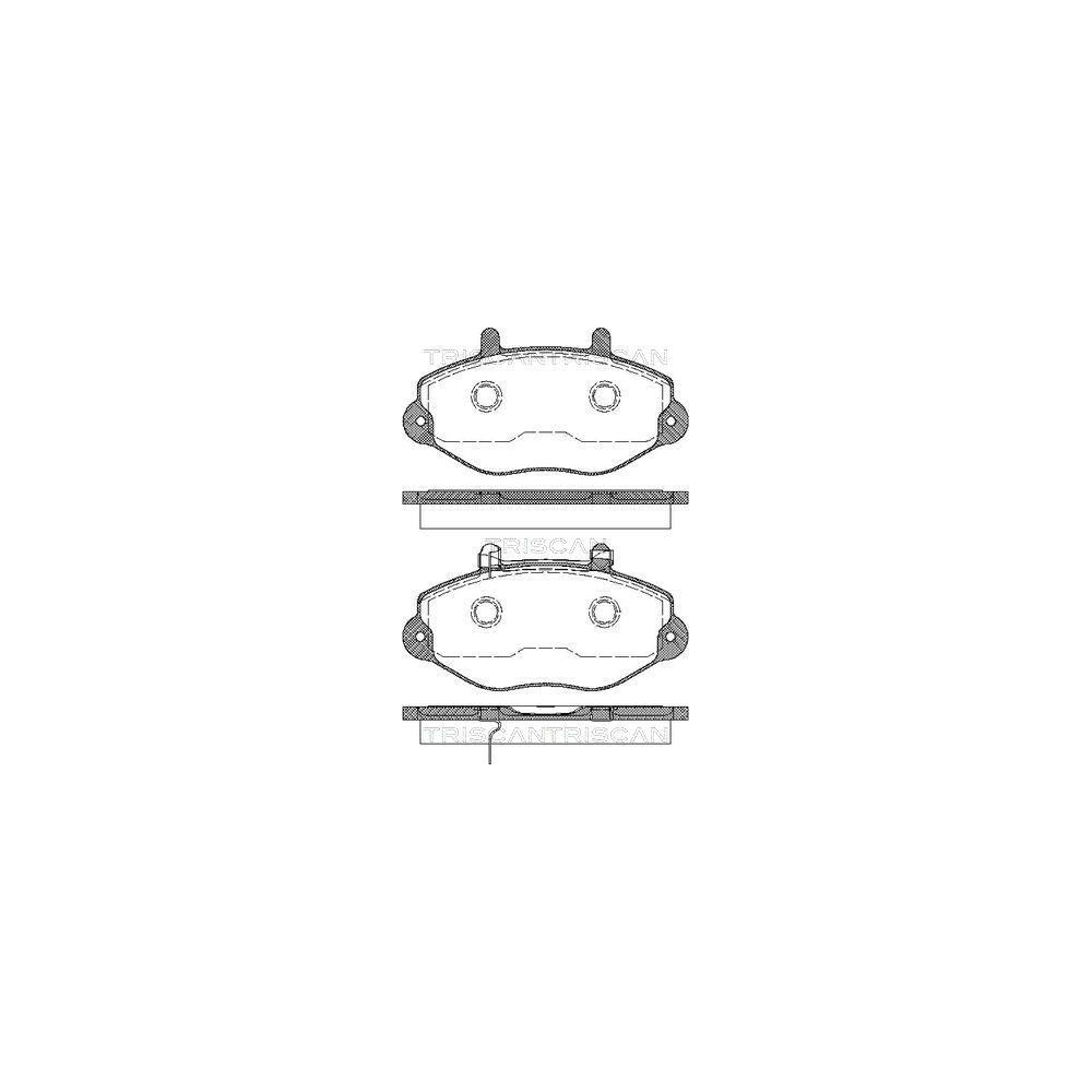 Bremsbelagsatz, Scheibenbremse TRISCAN 8110 16010 f&uuml;r FORD, Vorderachse