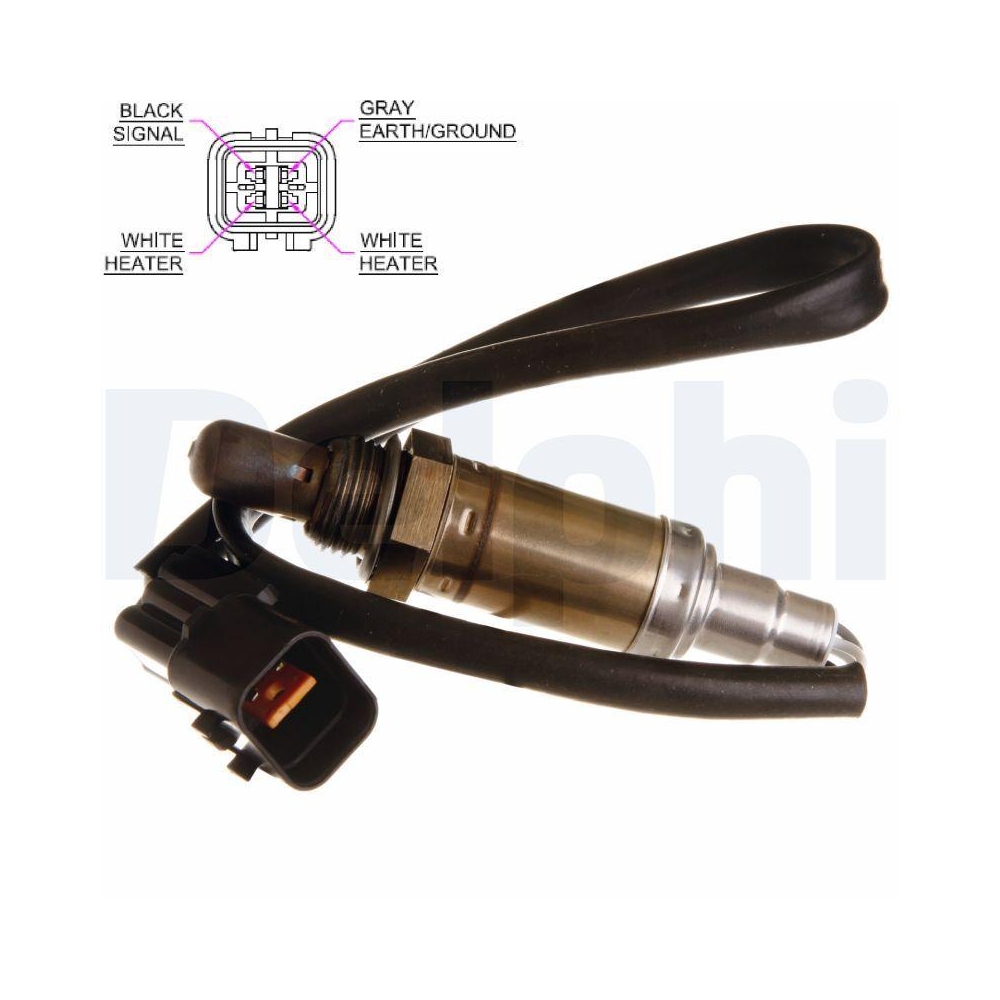 DELPHI ES10883-12B1 Lambdasonde f&uuml;r HYUNDAI KIA, links, nach Katalysator, rechts