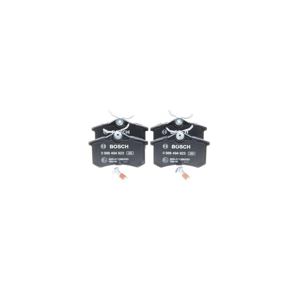 Bremsbelagsatz, Scheibenbremse BOSCH 0 986 494 923 f&uuml;r AUDI CITRO&Euml;N FIAT FORD MG