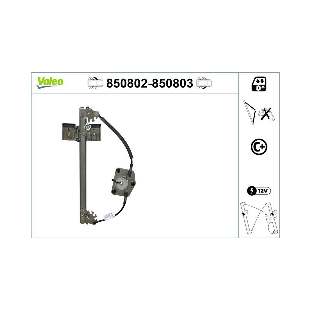 Fensterheber VALEO 850802 für SKODA, vorne links