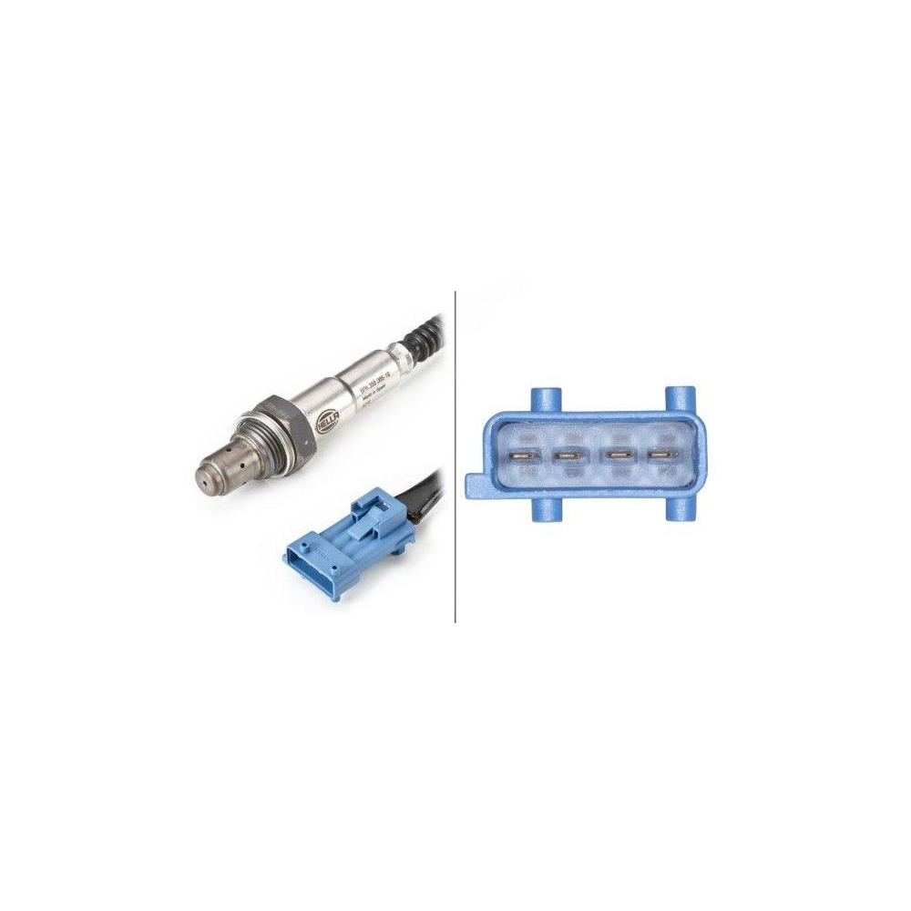 HELLA Lambdasonde 6PA 358 066-191 für CITROËN FIAT PEUGEOT SAAB FERRARI, links