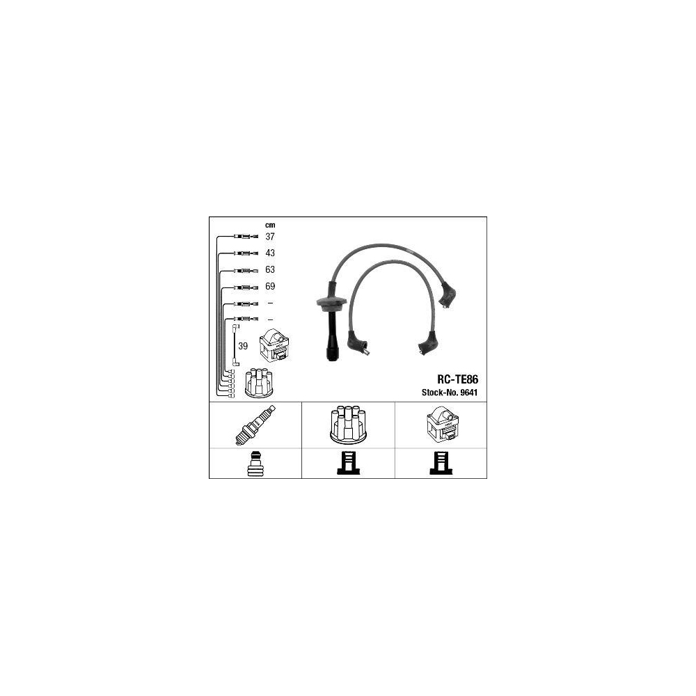 Z&uuml;ndleitungssatz NGK 9641 f&uuml;r DAIHATSU TOYOTA LEXUS