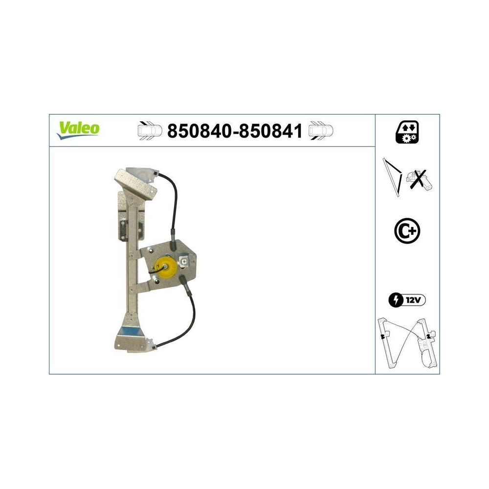 Fensterheber VALEO 850840 für OPEL VAUXHALL, hinten links
