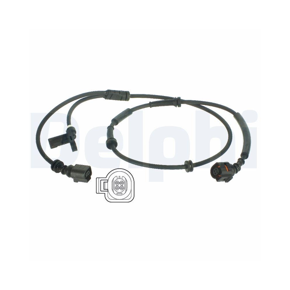 DELPHI SS20122 Sensor, Raddrehzahl f&uuml;r FORD SEAT VW VAG, Hinterachse
