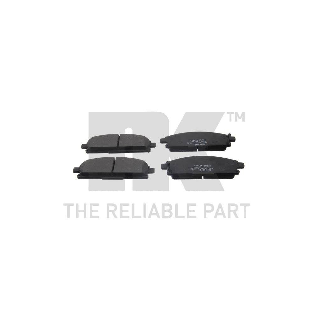 Bremsbelagsatz, Scheibenbremse NK 222256 f&uuml;r NISSAN INFINITI, Vorderachse
